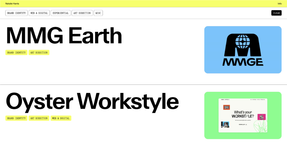 Natalie Harris - Website Design Preview